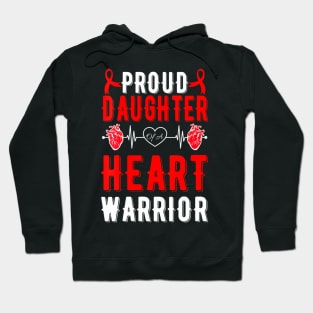 Womens Proud Daughter Of A Heart  CHD Awareness Hoodie